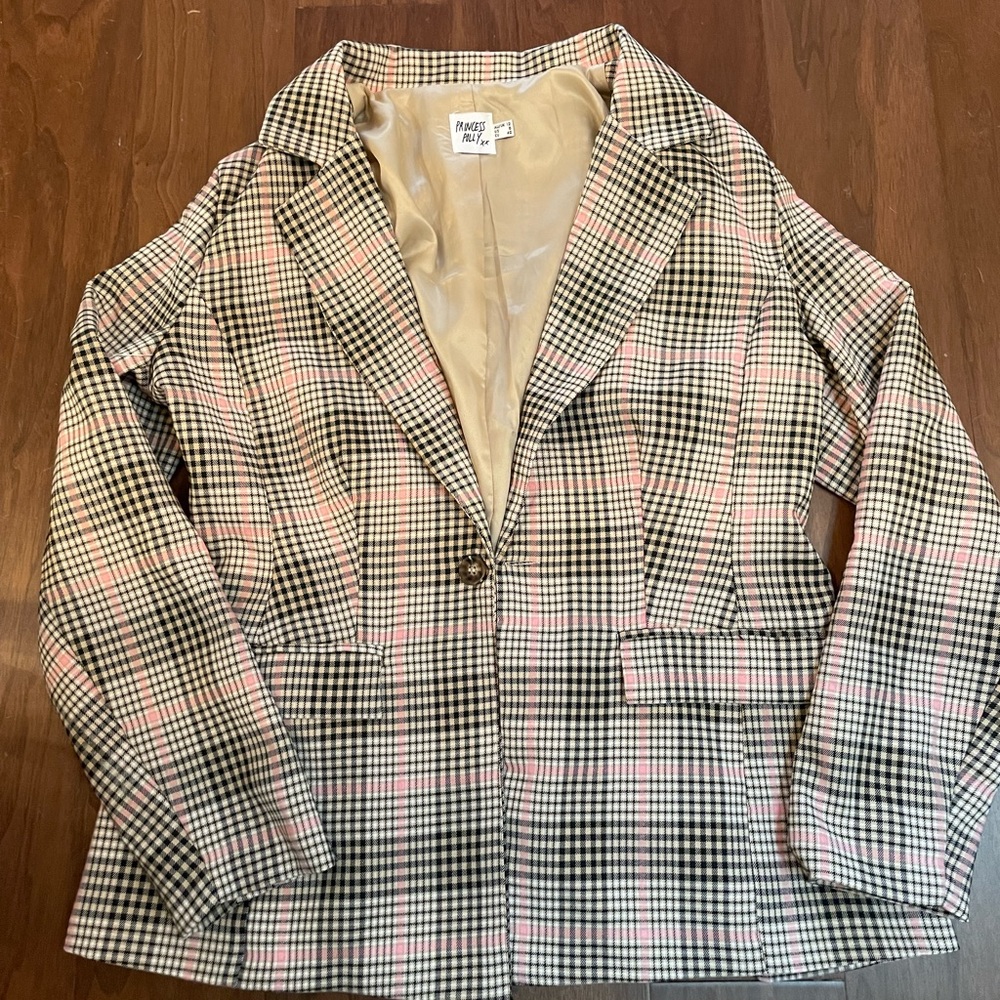 Princess Polly pink and brown blazer NEVER WORN